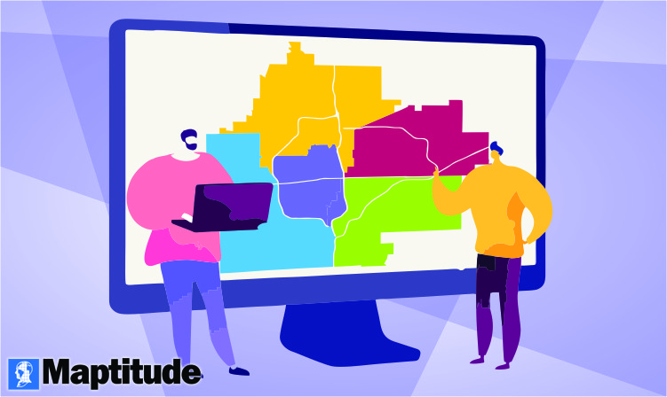 Maptitude sales territory mapping graphic
