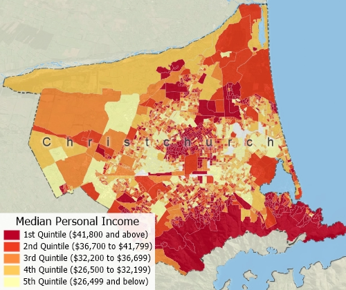 Maptitude GIS quantile map