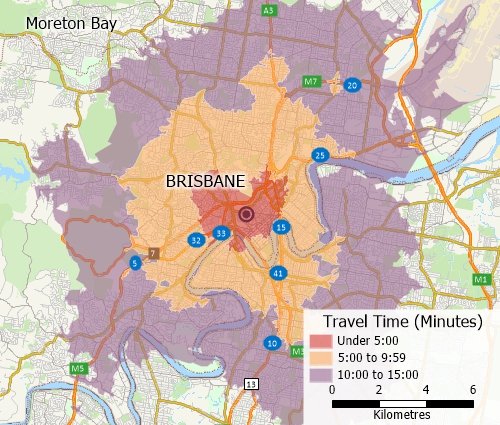 Create drive-time rings around franchise locations