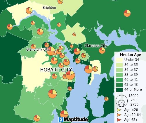 Create thematic maps with Maptitude Australia map software